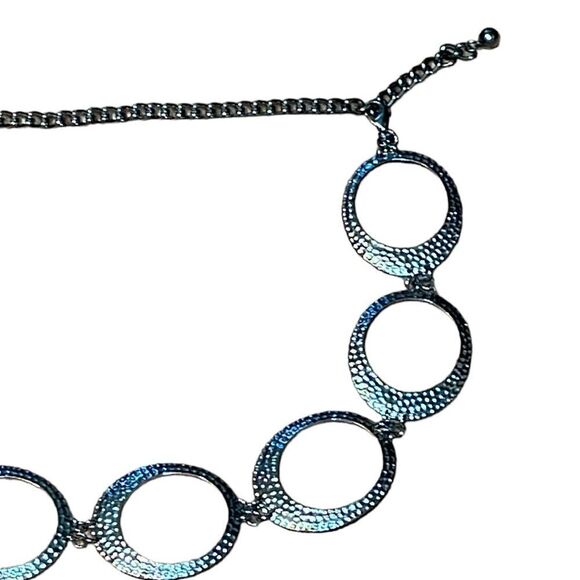 Y2K Silver Tone metal  Circular Links Belt, Hip, early 2000’s, 28”- 41” - Picture 2 of 3